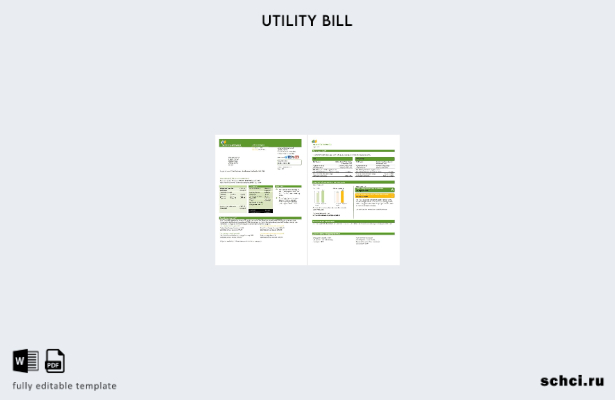 цифровая загрузка шаблона счета за коммунальные услуги США ScottishPower (страни